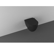 Унитаз подвесной безободковый ISVEA Infinity 10NF02001SV-2N со скрытым крепежом, черный матовый